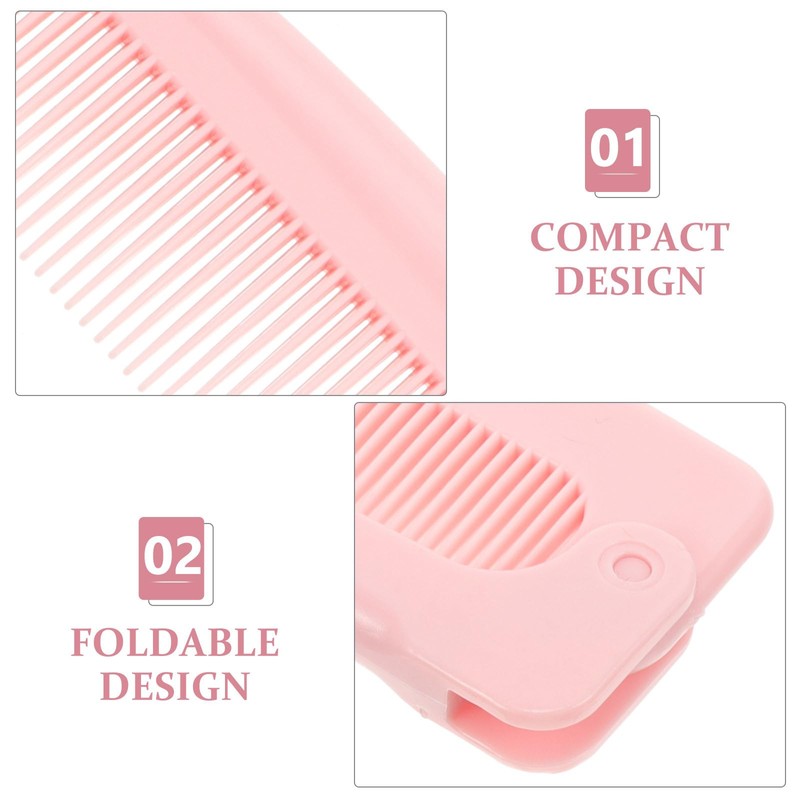 WOFASHPURET Folding Rat Tail Comb, Plastic Tail Comb for Women,