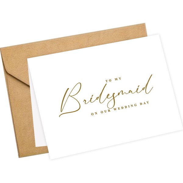 LADY&HOME To My Bridesmaid On My Wedding Day Card,Bridesmaid Thank