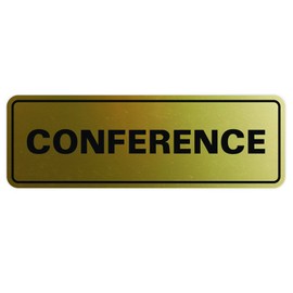 Standard CONFERENCE Door / Wall Sign - Brushed Gold - Large