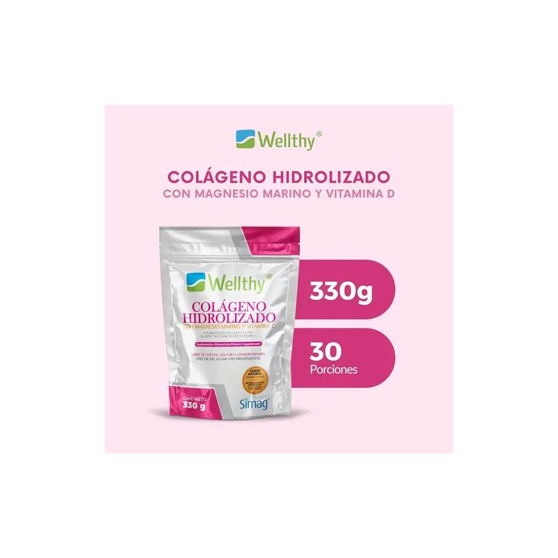Suplemento en polvo Wellthy Colágeno Hidrolizado