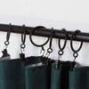 ASelected 50 Pack 38mm Curtain Hanging Rings Metal Black Curtain