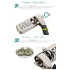 CaLeQi Combination Security Lock Cable for Notebook Laptop Pc Computer
