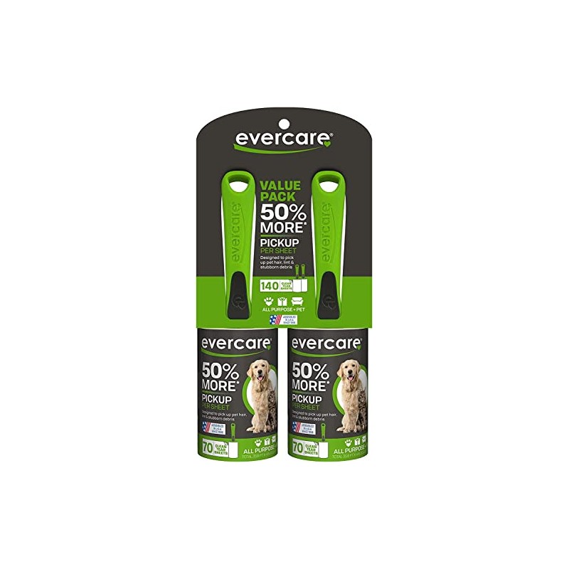 Evercare Pet 70 Layer Lint Roller Twin Pack