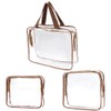 GORGECRAFT 3 Sizes Clear Cosmetic Pouch PVC Travel Toiletry Bags