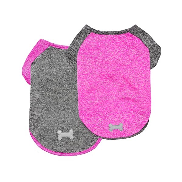 KYEESE 2 Pack Dog Shirts Quick Dry Raglan Sleeve Quick