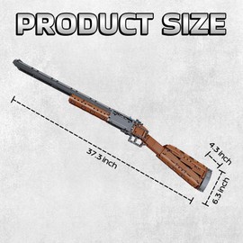 1:1 Double Barrelled Building Bricks Gun Collection Toy - 1015+ PCS Model Gun Building Block Sniper Set Shootable - Simulation Weapon Toy Lovers Gift