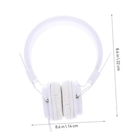 TEHAUX Wired Over Head Gaming Headset with Microphone Ergonomic Design for Comfort Stable Sound Transmission for Computer and Phone Gaming White Color Earphone