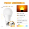 Neporal Amber Light Bulbs 9W, Soft Warm Sleep Light Bulbs