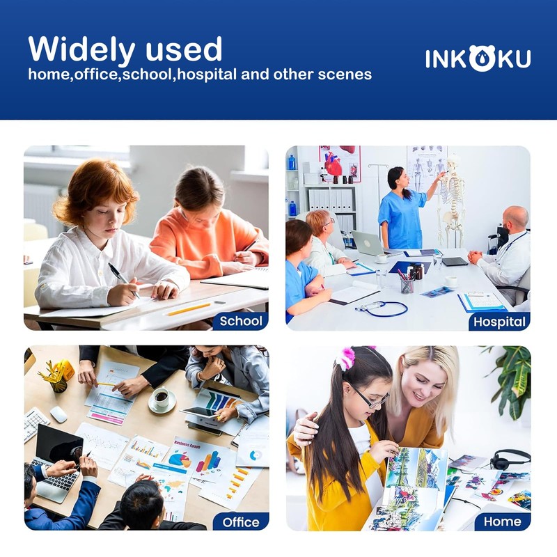 INKOKU LC406XL LC406 Black Ink Cartridges, 2 Pack Compatible with