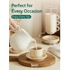 Sweese Porcelain Espresso Cups Set, 2.5 oz, Stackable with Saucers