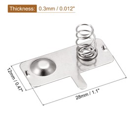 MECCANIXITY Battery Spring Plate AA Battery Spring Contact Nickel Plate 28mmx12mm 20 Pcs