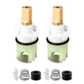 2 Pack RP25513 Faucet Stem Replacement for Two Handle, Faucet Repair Kit with RP24096 Cartridge & RP4993 Seats Springs RP24097 Turn stop1/4 for Delta Bathtub Shower Sink