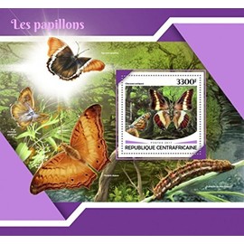 Central Africa - 2017 Butterflies - Stamp Souvenir Sheet - CA17710b