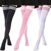 AQOKKA Extra Long Thigh High Socks for Women Striped Over
