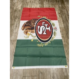 San Francisco 49ers Mexican Flag 3' x 5' Banner Quest For 6 Los 49es
