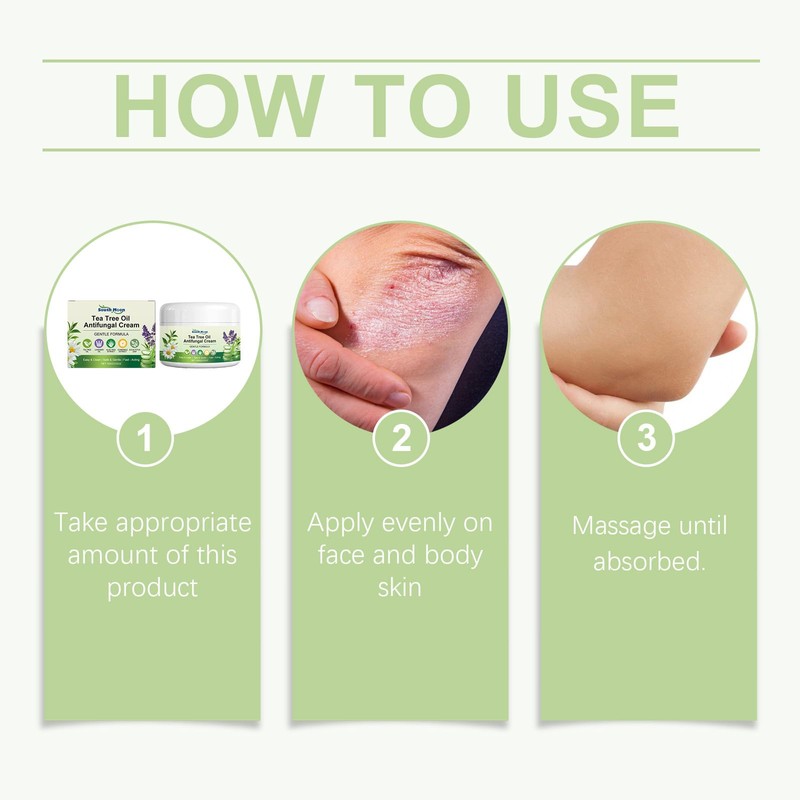 Tea Tree Oil Antifungal Cream, Natural Anti Fungal Foot Cream