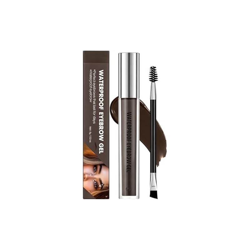 Erinde Gel Impermeable para Cejas, Tinte para cejas de Larga