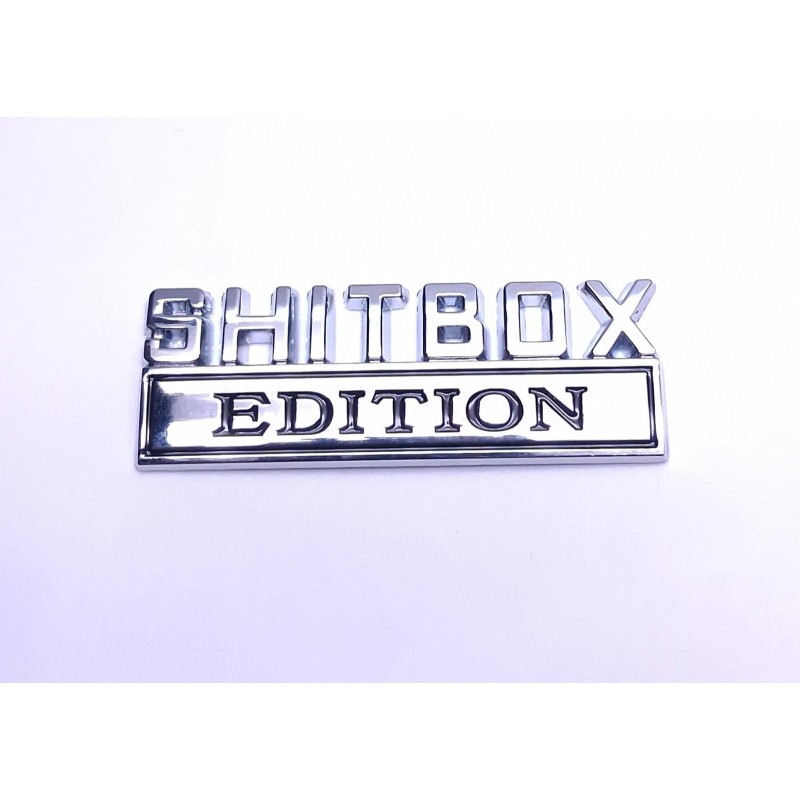 DIGIART INTERNATIONAL SHITBOX EDITION CAR EMBLEMS 3D ZINC ALLOY METAL