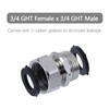 G-Sunny Garden Hose Swivel Adapter, Solid Brass Hose Connectors -