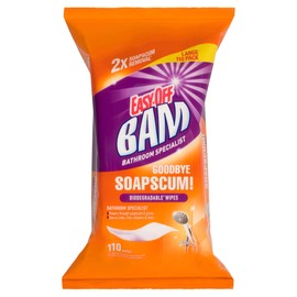 Easy Off BAM Bathroom Specialist Large Wipes, 110 Wipes