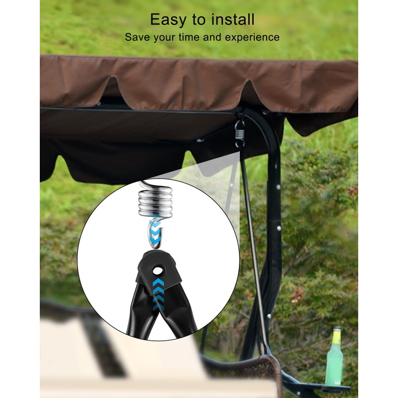 2 Pcs 80cm/31.5inch Garden Swing Replacement Rods for Hanging Swing