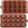 EPYHREHM 15 Cavity Semicircle Silicone Chocolate Molds For Chocolate Candy