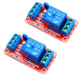 HiLetgo 2pcs DC 24V 1 Channel Relay Module with OPTO Isolation Support High or Low Level Trigger