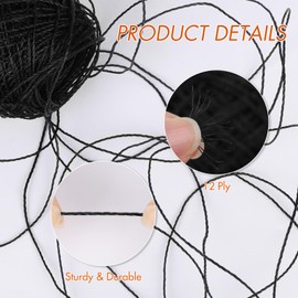 2 Skeins Polyester Plastic Yarn Hand-Knitted Yarn-05#Black