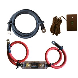 WindyNation Power Inverter 1/0 Cable + ANL Fuse Holder and Fuse + VertaMax Inverter Remote On Off Switch (1/0 Gauge Kit)
