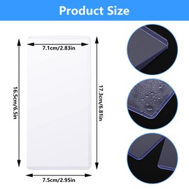 Prasacco 6 Packs Clear Dollar Bill Sleeves, PVC Dollar Bill Holder Currency Holder Currency Bill Display Bills Protector Storage Cases Dollar Bill Protector Sleeve for Bills Banknotes Money Case