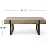 Christopher Knight Home Abitha Faux Wood Coffee Table, Canyon Grey,