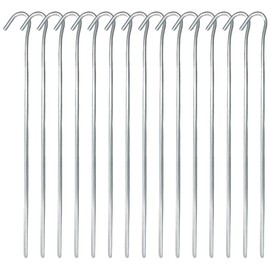 Tent Pegs 15 Pack 9 inch Metal Heavy Duty Tent Pegs Tent Stakes Garden Pegs Tent Hooks Galvanised Rust Free Ground Pegs for Camping Tent Awning Gazebo Tarpaulin Garden Netting Astro Turf