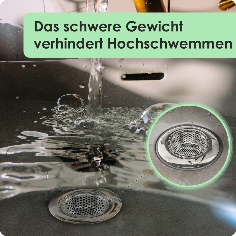 Kitchen Helpis® Stainless Steel Drain Strainer Diameter 7 cm, Rustproof