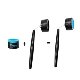 BCB Pro Series (Round Post - Circle with TAOM Pyro Chalk) Pool Cone Snooker Chalk Holder - Slip-in Pocket Pool Cue Chalk Holder Cover Billiard Supplies Accessory