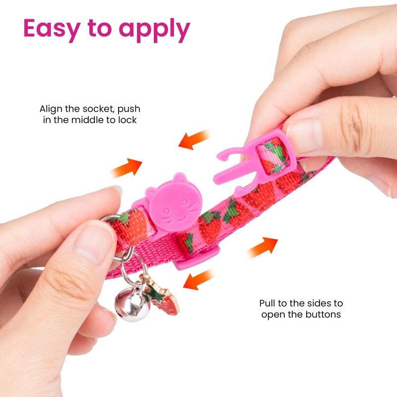 ONEBOOM Cat Collar with Bell, 19 to 32 CM Safe