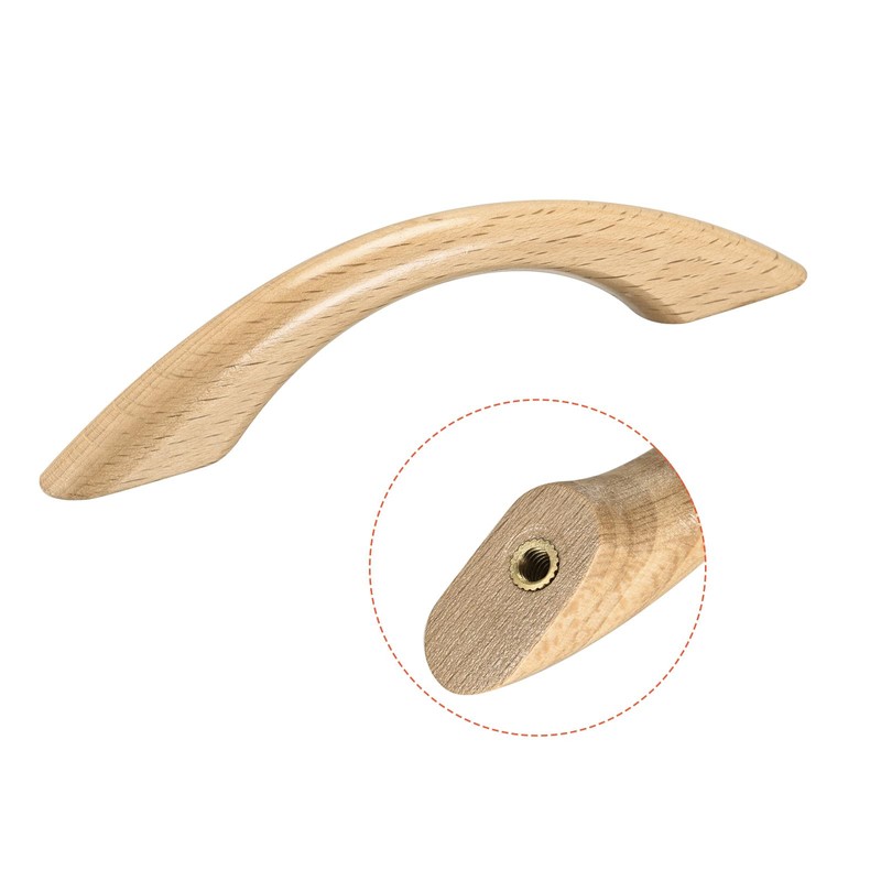 sourcing map Wood Pull Handles, 2pcs 192mm/3.78" Hole Distance Wooden