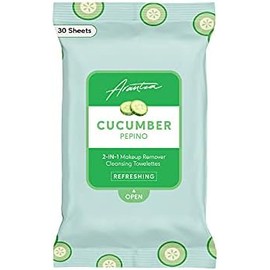 CUCUMBER 2 IN 1 MAKEUP REMOVER CLEANSING TOWELETTES ARANTZA COSMETICS