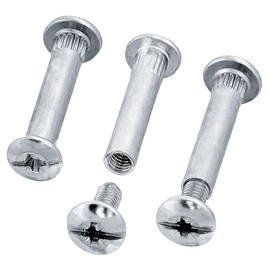 HEXATON M4 x 26-35mm Connecting Screws - Pack of 100 | Furniture Connecting Screws Made of Nickel-Plated Steel