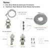 Wayilea Pull String Ceiling Fan Light Extender Chain, Stainless Steel