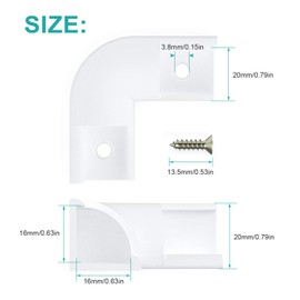 90 Degrees Connectors to Connect 2 Channels for V-Shape Led Aluminum Channel for (B07RDNMQL6 B07RKZQZG8 B07KR62KKT) (8PCS-for V)
