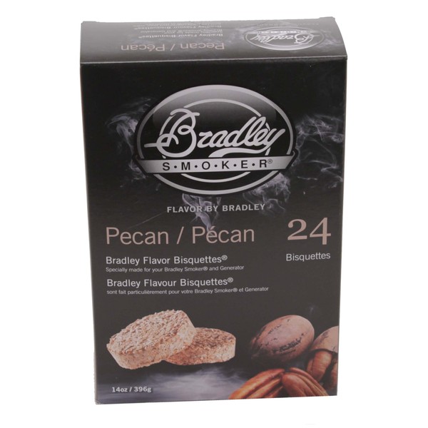 Bradley Smoker Pecan Bisquettes for Grilling & BBQ, 24 Pack