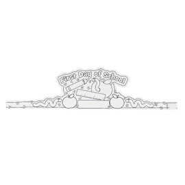 Fun Express DIY 1st Day of School Crowns - Makes 12 - Back to School Classroom and Teacher Supplies - White