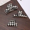 3 PCS Checkered Hair Claw Clips for Thick and Thin