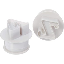 Ateco 5870 Alphabet Fondant Plunger Cutter and Embosser 26-Piece Set, White