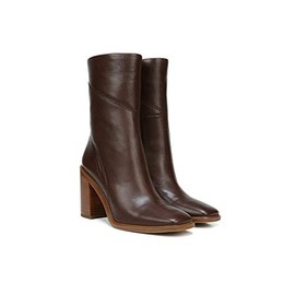 Franco Sarto Womens Stevie Mid Calf Boot Dark Brown Leather 7 M