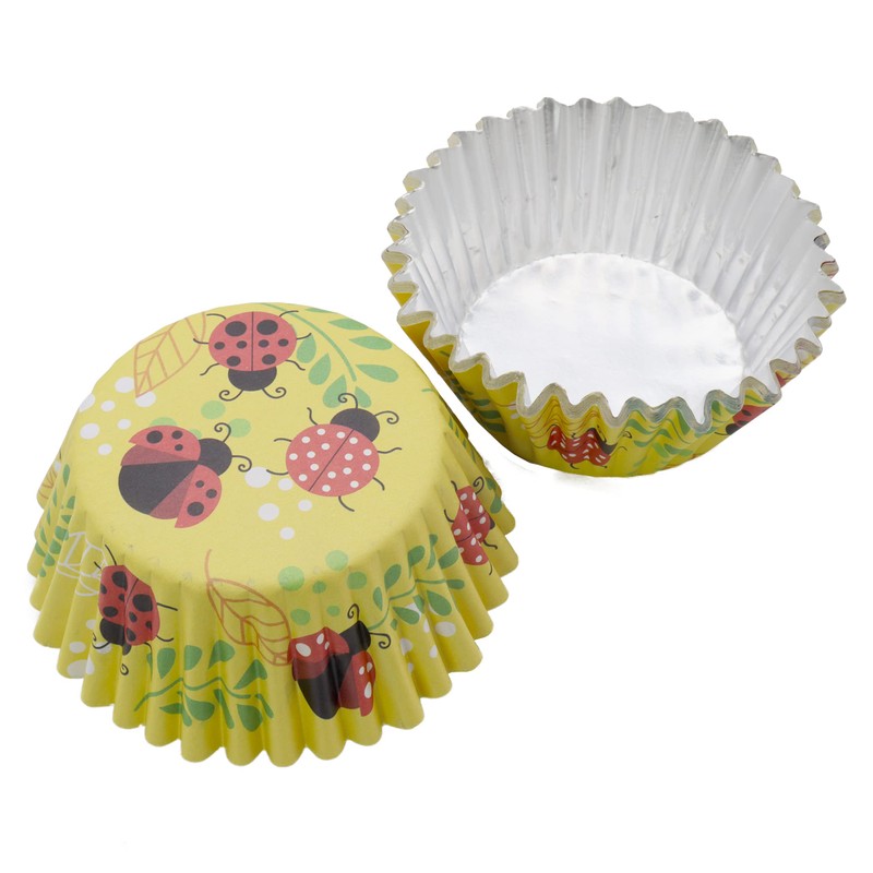 PME Foil Lined Cupcake Cases - Ladybird, Pack of 30,