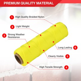 Goldblatt Mason Line, 250 Feet #18 Braided Nylon String, Perfect for Gardening or Masonry Tools