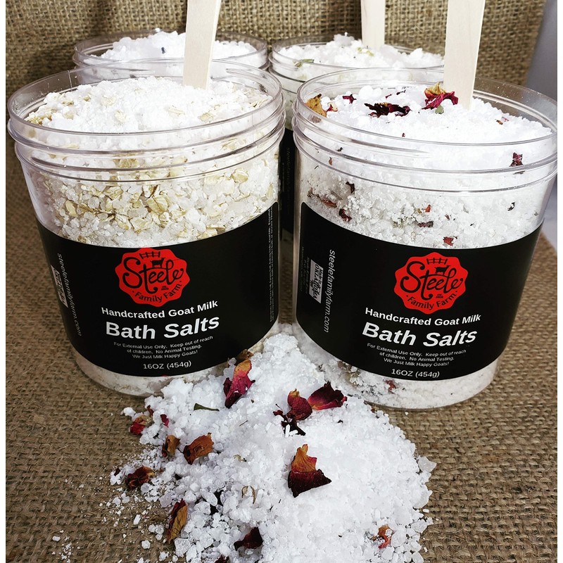 Handcrafted Goat Milk Bath Salts - 16oz