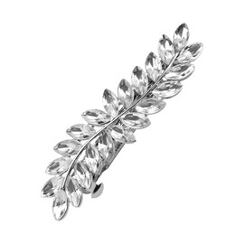 Haarspangen aus Kristallen, Haarspange im Vintage-Stil, aus Strass, silberfarben, Haarspange mit glitzernden Kristallperlen, Haarnadel, Hochzeit, Haarschmuck