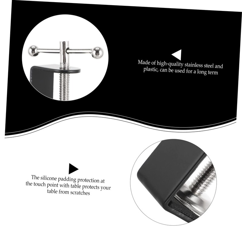 Outanaya 2Pcs C Clamp Table Mounting Clips Durable Retaining Clips